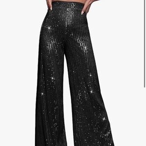 Black Sequin Pants